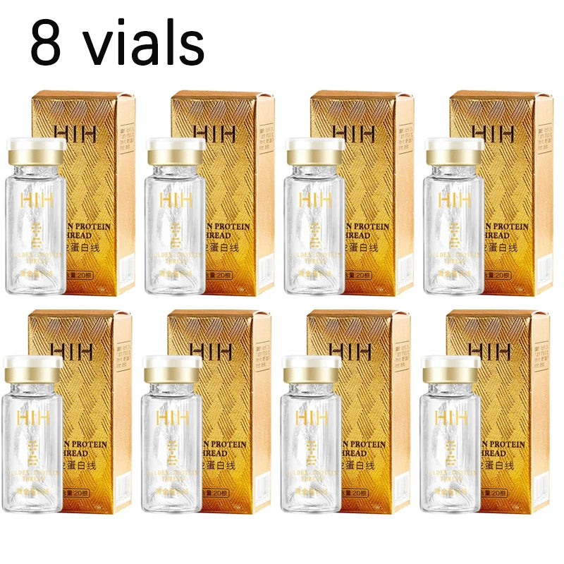 HIH - Face Lift Collagen Thread Set Facial Tensioners Threads 24K Gold Protein Line Absorbable Anti-wrinkle Serum Korean Cosmetics Radial Cosmetics